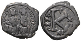 Justin II and Sophia, AE, Follis.( Repatinated)