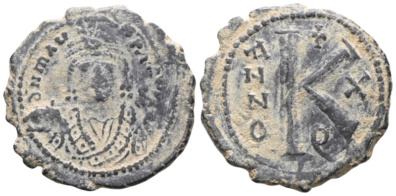 Maurice Tiberius. AD 582-602, (dated year 3=AD 584/585). ) Follis Æ

Weight:5,...