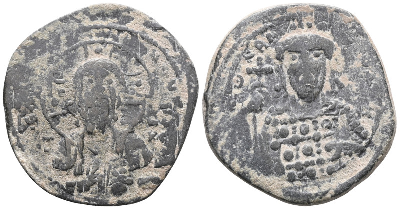 Byzantine anonymous follis AE.

Weight:7,6 gr
Diameter:29,5 mm