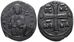 Byzantine anonymous follis AE.( Repatinated)