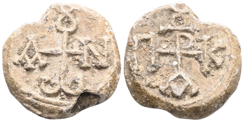 Byzantine Lead Seals, 7th - 13th Centuries Patricios
Obverse: Crusader monogram...