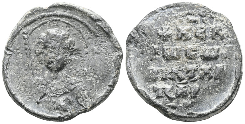 Byzantine Lead Seals, 7th - 13th Centuries
Obverse: Bust of the saint. Haloed. ...