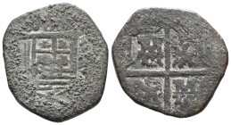 Medieval Spanish Coin. Bronze AE.