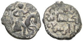 ISLAMIC, Seljuks. Rum. Malikshah II ibn Qilich Arslan II, circa AH 580s / AD 1180 Obv : Horseman right, with small winged human figure, presumably an ...