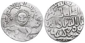 Seljuq of Rum, Giyaseddin Keyhusrew b. Keykubad, AH639, Dirham Konya Obverse "Figure of Shir u Khurshid (lion and sun) to right Above: Al-imamu'l- Mus...