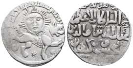 Seljuq of Rum, Giyaseddin Keyhusrew b. Keykubad, AH639, Dirham Konya Obverse "Figure of Shir u Khurshid (lion and sun) to right Above: Al-imamu'l- Mus...