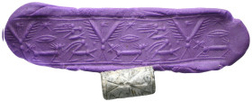 SUMERIAN.Stone cylinder seal. Jamdet Nasr Period.(circa 3100-2900 BC).
