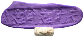 SUMERIAN.Stone cylinder seal. Jamdet Nasr Period.(circa 3100-2900 BC).