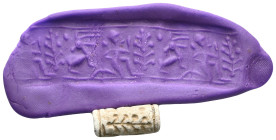 SUMERIAN.Stone cylinder seal. Jamdet Nasr Period.(circa 3100-2900 BC).