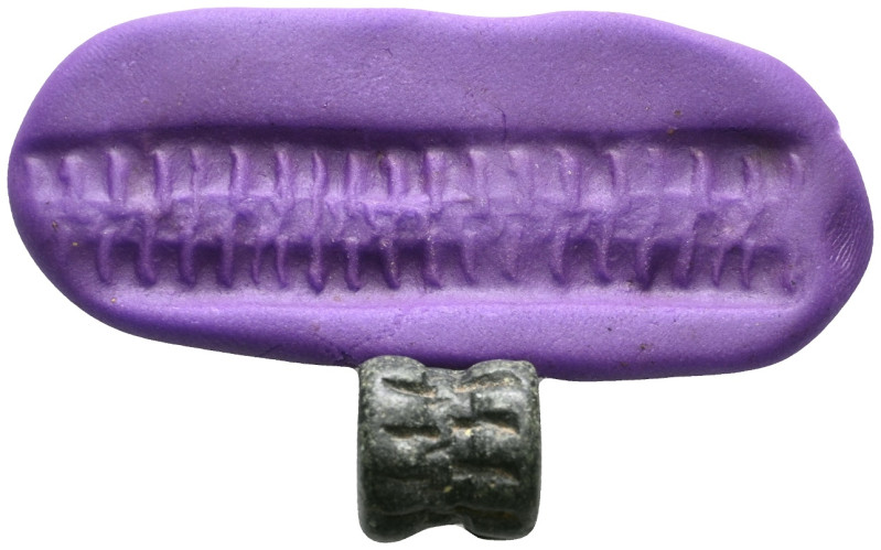 SUMERIAN.Stone cylinder seal. Jamdet Nasr Period.(circa 3100-2900 BC).

Weight...