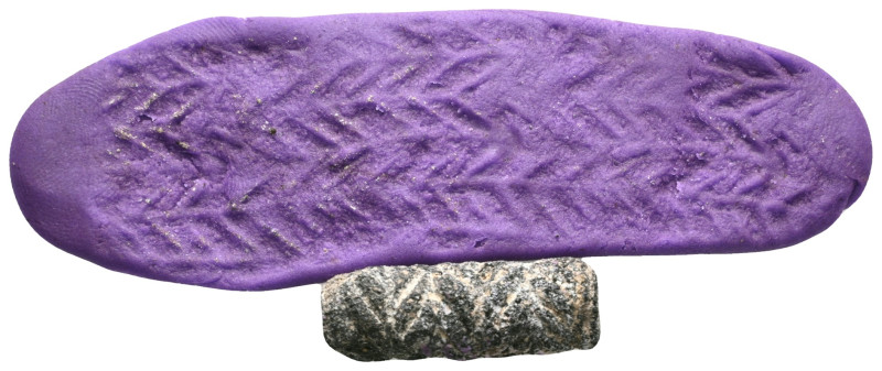 SUMERIAN.Stone cylinder seal. Jamdet Nasr Period.(circa 3100-2900 BC).

Weight...