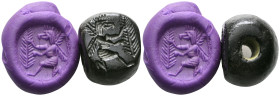 SUMERIAN.Stone cylinder seal. Jamdet Nasr Period.(circa 3100-2900 BC).