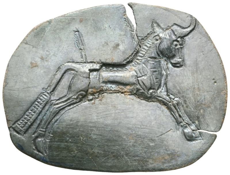 ANCIENT GREEK BRONZE PENDANT.(3th-1th century BC).Ae (Broken)

Weight: 6,1 gr...