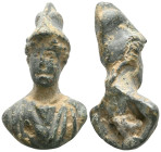 ANCIENT ROMAN BRONZE APLIQUE ( ATHENA).(1st-2nd century).Ae.