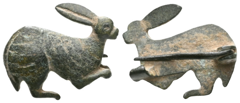 ANCIENT ROMAN BRONZE RABBIT FIGURINE.(1st - 2nd Century).Ae

Weight: 3,8 gr
D...