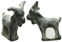 ANCIENT ROMAN BRONZE GOAT FIGURINE.(1st - 2nd Century).Ae