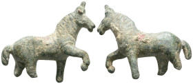ANCIENT ROMAN BRONZE HORSE FIGURINE.(1st - 2nd Century).Ae