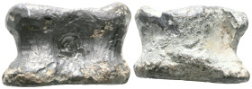 Roman RepublicanAnonymous. 6th-4th centuries BC. Pb. Aes Formatum . Irregular cast Pb in the shape of an astragalosThe game of knucklebones was played...