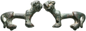 ANCIENT ROMAN BRONZE LION FIGURINE.(1st - 2nd Century).Ae
