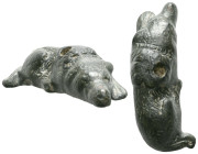 ANCIENT ROMAN BRONZE DOG FIGURINE.(1st - 2nd Century).Ae