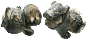 ANCIENT ROMAN BRONZE DOUBLE HEADED PIG FIGURINE.(1st - 2nd Century).Ae.