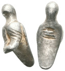 ANCIENT ROMAN SILVER EAGLE FIGURINE.(1st - 2nd Century).Ae