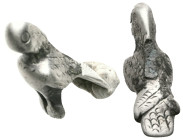 ANCIENT ROMAN SILVER EAGLE FIGURINE.(1st - 2nd Century).Ae