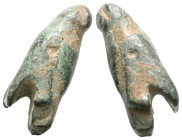 ANCIENT ROMAN BRONZE EAGLE FIGURINE.(1st - 2nd Century).Ae