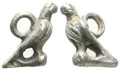 ANCIENT ROMAN SILVER EAGLE FIGURINE.(1st - 2nd Century).Ae