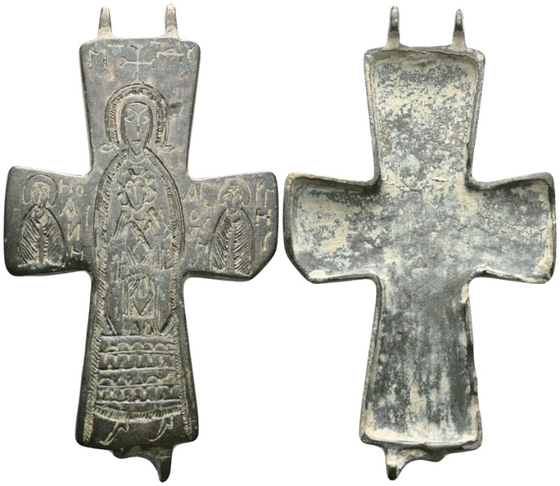 ANCIENT BYZANTINE EMPIRE BRONZE CROSS ( 8th - 10 th century ) .Ae

Weight: 29,...