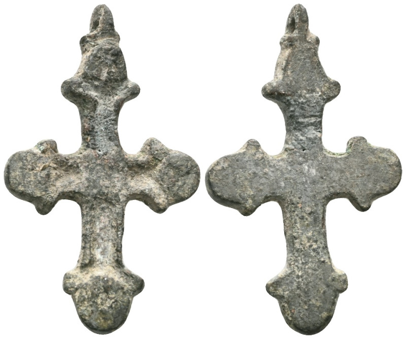ANCIENT BYZANTINE EMPIRE BRONZE CROSS ( 8th - 10 th century ) .Ae

Weight: 12,...