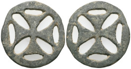 ANCIENT ARMENIAN BRONZE CROSS ( 8th - 10 th century ) .Ae