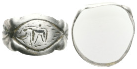 Byzantine Silver Ring , 7th - 13th century.