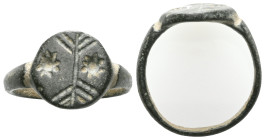 ANCIENT ROMAN BRONZE RING.(3rd–4th centuries).Ae