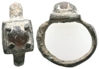 ANCIENT ROMAN BRONZE RING.(3rd–4th centuries).Ae