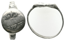 Byzantine Silver Ring , 7th - 13th century.
