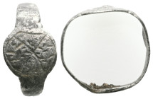 Byzantine Silver Ring , 7th - 13th century.