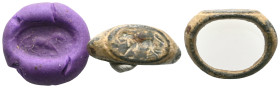 ANCIENT ROMAN BRONZE RING.(3rd–4th centuries).Ae