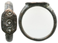 ANCIENT ROMAN BRONZE RING.(3rd–4th centuries).Ae