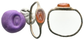 ANCIENT ROMAN Agate STONE RING WITH ANT FIGURE .(3rd–4th centuries).Ae