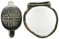 ANCIENT ROMAN BRONZE RING.(3rd–4th centuries).Ae