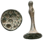 ANCIENT ROMAN BRONZE STAMP SEAL.(1st-2nd century).Ae.