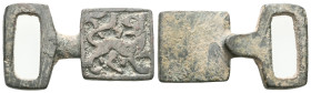 ANCIENT ROMAN BRONZE MILITARY BUCKLE.(1st-2nd century).Ae.