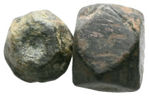 GROUP OF ANCIENT ROMAN BRONZE  WEIGHTS.