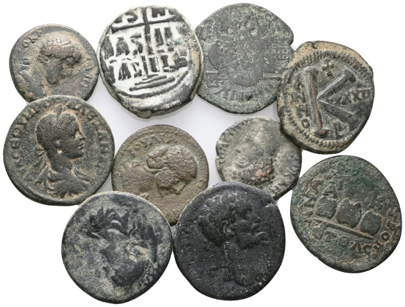 ANCIENT BRONZE COINS.SOLD AS SEEN.NO RETURN.

Weight: lot 
Diameter:lot