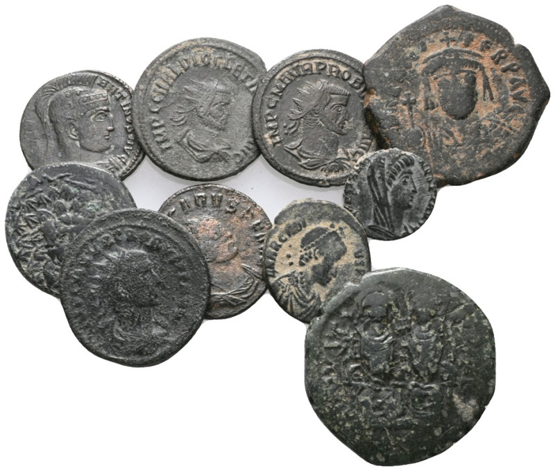 ANCIENT BRONZE COINS.SOLD AS SEEN.NO RETURN.

Weight: lot 
Diameter:lot