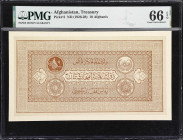 AFGHANISTAN. Treasury. 10 Afghanis, ND (1926-28). P-8. PMG Gem Uncirculated 66 EPQ.

Estimate: $100.00- $200.00