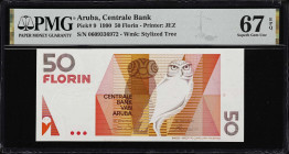 ARUBA. Centrale Bank. 50 Florin, 1990. P-9. PMG Superb Gem Uncirculated 67 EPQ.

Estimate: $150.00- $200.00