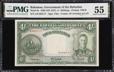 BAHAMAS. Bahamas Government. 4 Shillings, 1936 (ND 1947). P-9e. PMG About Uncirculated 55.
PMG Comments "Foreign Substance."

Estimate: $75.00- $12...