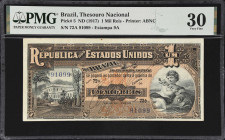 BRAZIL. Thesouro Nacional. 1 Mil Reis, ND (1917). P-5. PMG Very Fine 30.

Estimate: $50.00- $100.00
